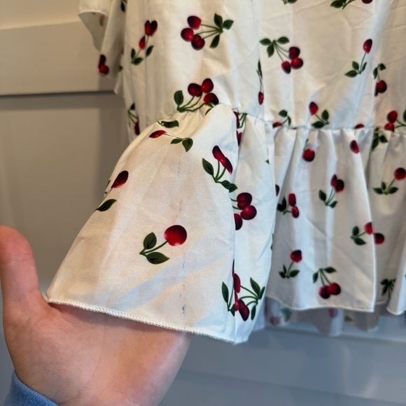Chic Cherry Print Top - Picture 6 of 7